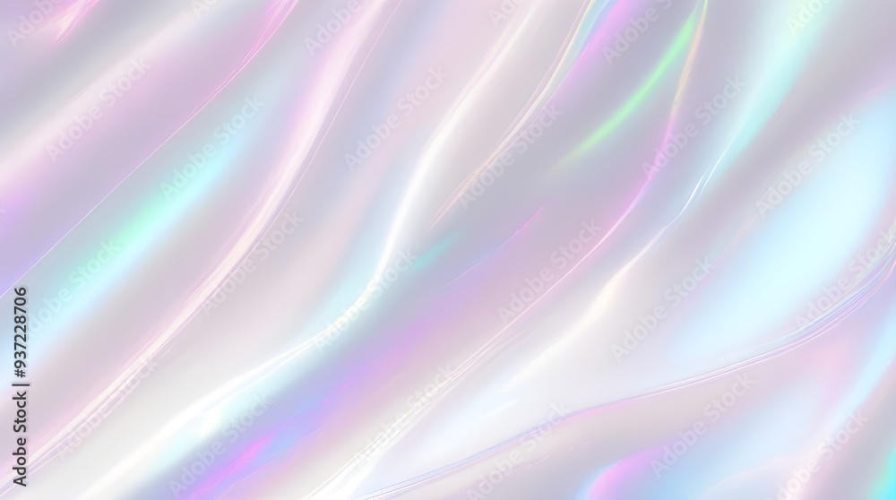 Holographic background seamless trendy iridescent light foil texture. Soft holographic pastel unicorn marble background pattern. Modern pearlescent blurry abstract swirl illustration.
Holographic background seamless trendy iridescent light foil texture. Soft holographic pastel unicorn marble background pattern. Modern pearlescent blurry abstract swirl illustration.