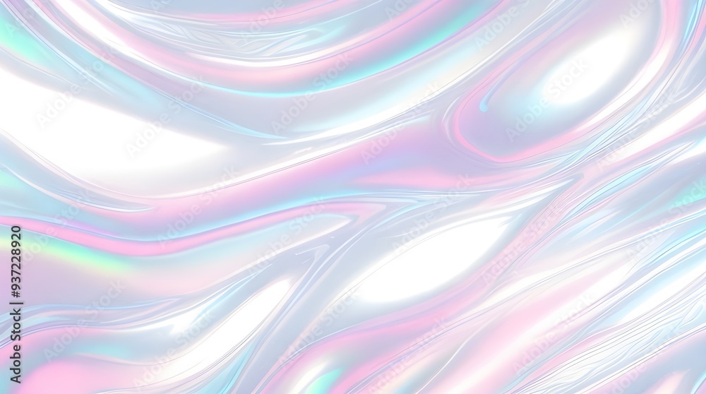 Holographic background seamless trendy iridescent light foil texture. Soft holographic pastel unicorn marble background pattern. Modern pearlescent blurry abstract swirl illustration.
Holographic background seamless trendy iridescent light foil texture. Soft holographic pastel unicorn marble background pattern. Modern pearlescent blurry abstract swirl illustration.