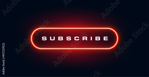 neon style web subscribe button icon design