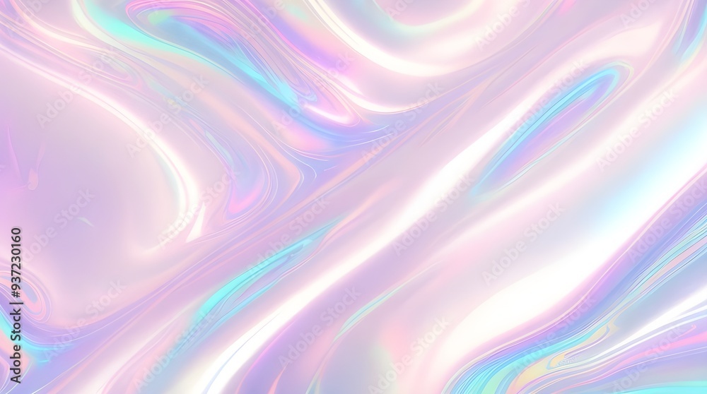 Holographic background seamless trendy iridescent light foil texture. Soft holographic pastel unicorn marble background pattern. Modern pearlescent blurry abstract swirl illustration.
Holographic background seamless trendy iridescent light foil texture. Soft holographic pastel unicorn marble background pattern. Modern pearlescent blurry abstract swirl illustration.