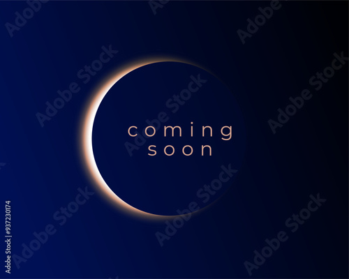 modern coming soon arrival sunrise dark background design