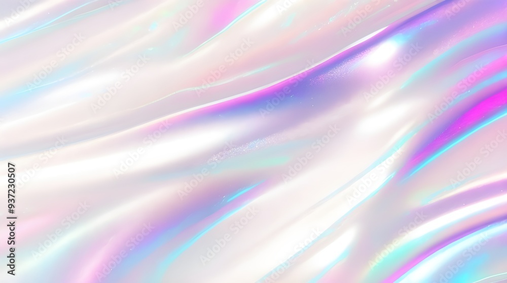 Holographic background seamless trendy iridescent light foil texture. Soft holographic pastel unicorn marble background pattern. Modern pearlescent blurry abstract swirl illustration.
Holographic background seamless trendy iridescent light foil texture. Soft holographic pastel unicorn marble background pattern. Modern pearlescent blurry abstract swirl illustration.