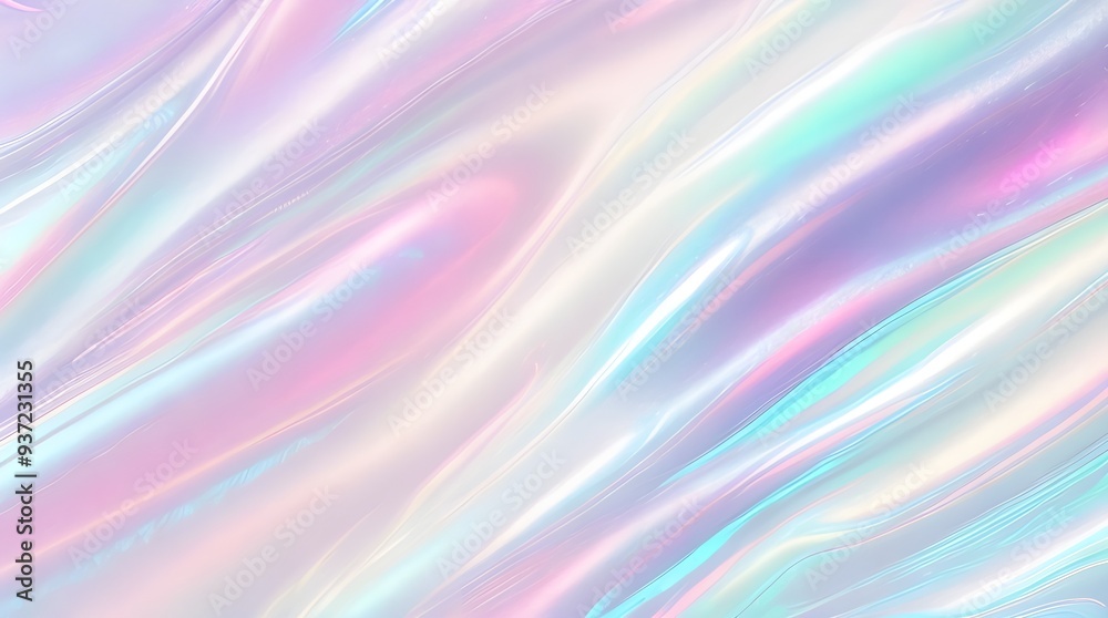 Holographic background seamless trendy iridescent light foil texture. Soft holographic pastel unicorn marble background pattern. Modern pearlescent blurry abstract swirl illustration.
Holographic background seamless trendy iridescent light foil texture. Soft holographic pastel unicorn marble background pattern. Modern pearlescent blurry abstract swirl illustration.