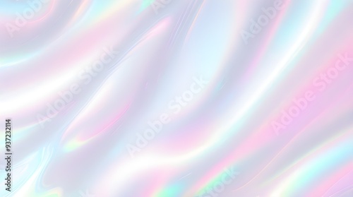 Holographic background seamless trendy iridescent light foil texture. Soft holographic pastel unicorn marble background pattern. Modern pearlescent blurry abstract swirl illustration. 