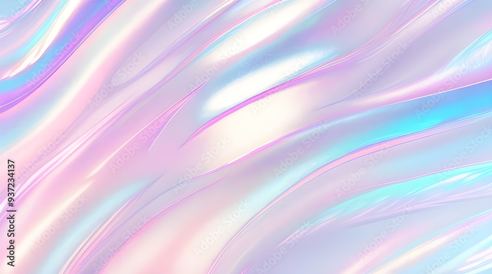 Holographic background seamless trendy iridescent light foil texture. Soft holographic pastel unicorn marble background pattern. Modern pearlescent blurry abstract swirl illustration.
Holographic background seamless trendy iridescent light foil texture. Soft holographic pastel unicorn marble background pattern. Modern pearlescent blurry abstract swirl illustration.