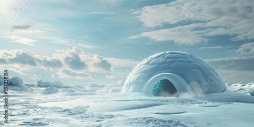 Snowy Igloo Landscape
