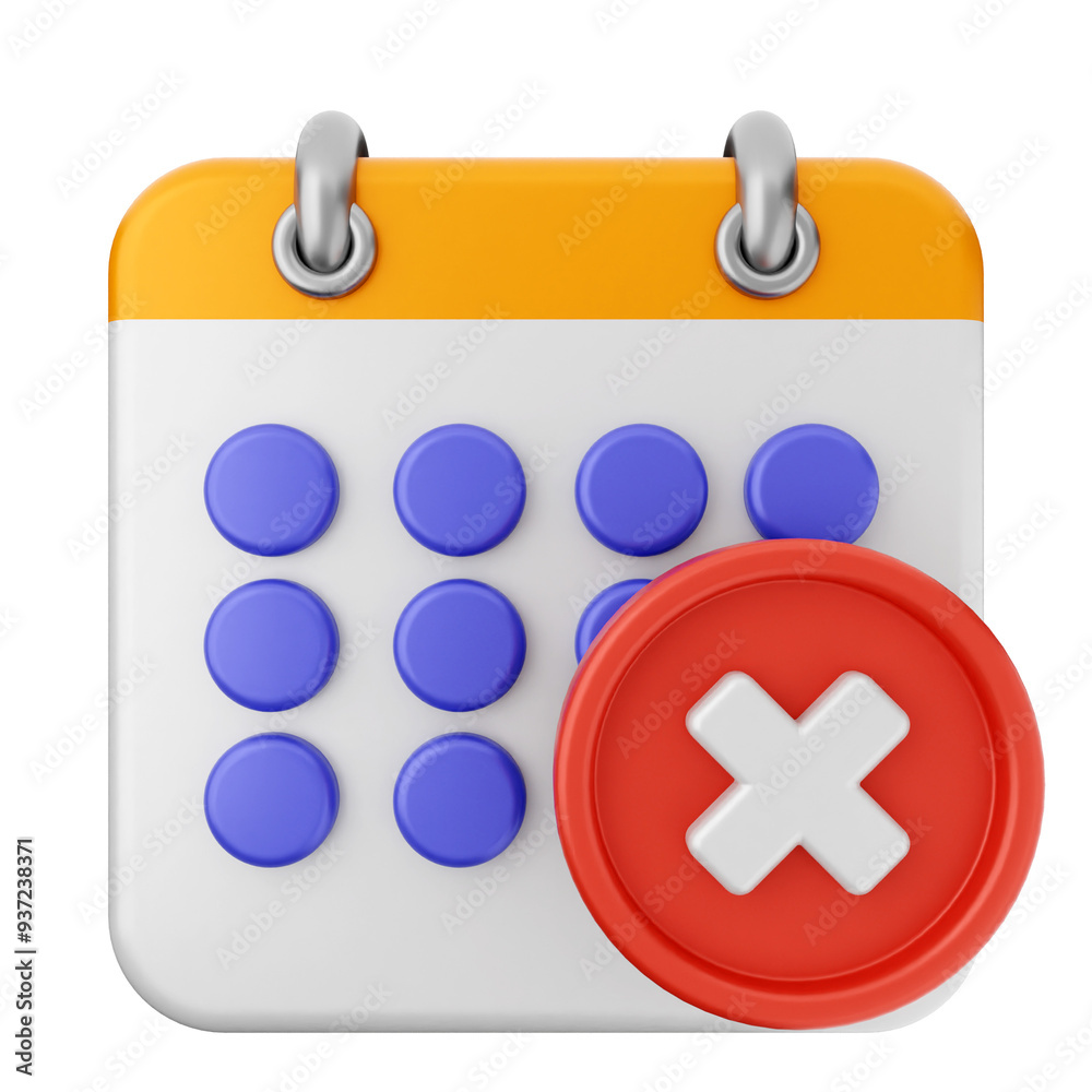 Fototapeta premium 3d calendar icon