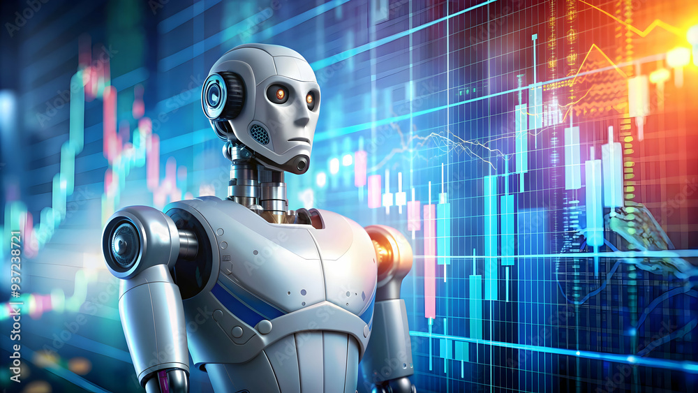 Photo Realistic as AI neural network and investment analysis concept as An AI neural network icon paired with an investment analysis symbolizing the deep learning capabilities of AI in financial decis Photo Realistic as AI neural network and investment analysis concept as An AI neural network icon paired with an investment analysis symbolizing the deep learning capabilities of AI in financial decis