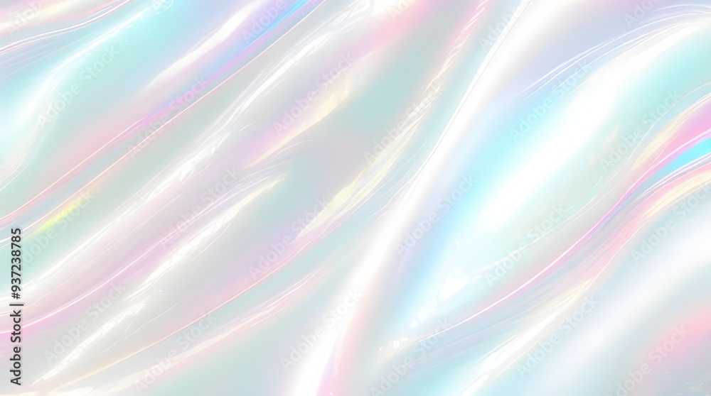Holographic background seamless trendy iridescent light foil texture. Soft holographic pastel unicorn marble background pattern. Modern pearlescent blurry abstract swirl illustration.
Holographic background seamless trendy iridescent light foil texture. Soft holographic pastel unicorn marble background pattern. Modern pearlescent blurry abstract swirl illustration.
