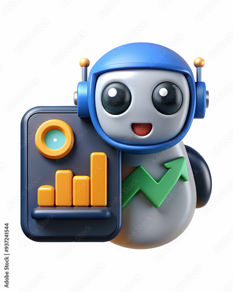 Photo Realistic as Chatbot and stock market chart concept as A chatbot icon paired with a stock market chart representing the use of AI in financial market analysis perfect for isolated vector designs Photo Realistic as Chatbot and stock market chart concept as A chatbot icon paired with a stock market chart representing the use of AI in financial market analysis perfect for isolated vector designs