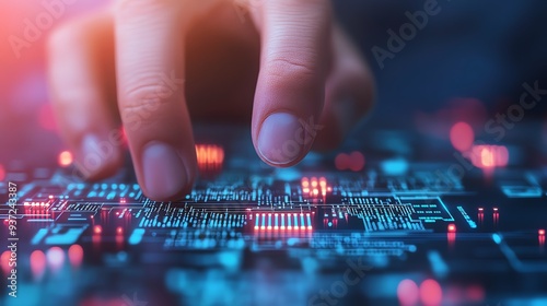 Smart city with integrated technology, illustrating urban future