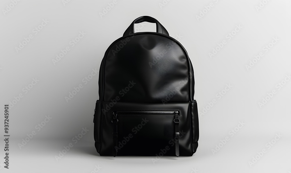 Naklejka premium School backpack on white background. 