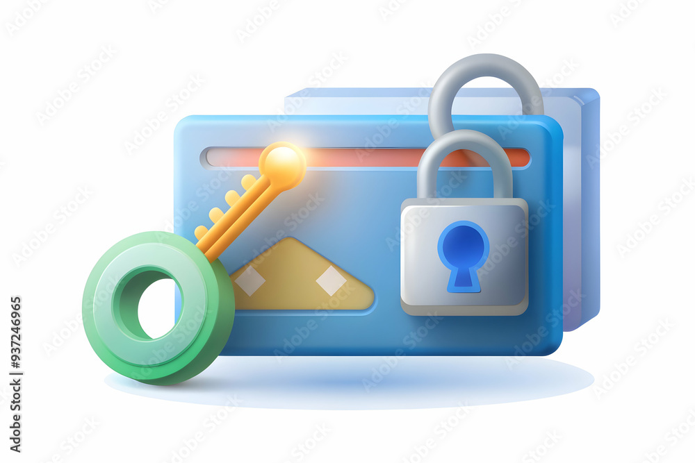 Photo Realistic as Phishing site and encryption key concept as A phishing site icon paired with an encryption key symbolizing the use of encryption to secure against phishing attacks perfect for isola Photo Realistic as Phishing site and encryption key concept as A phishing site icon paired with an encryption key symbolizing the use of encryption to secure against phishing attacks perfect for isola