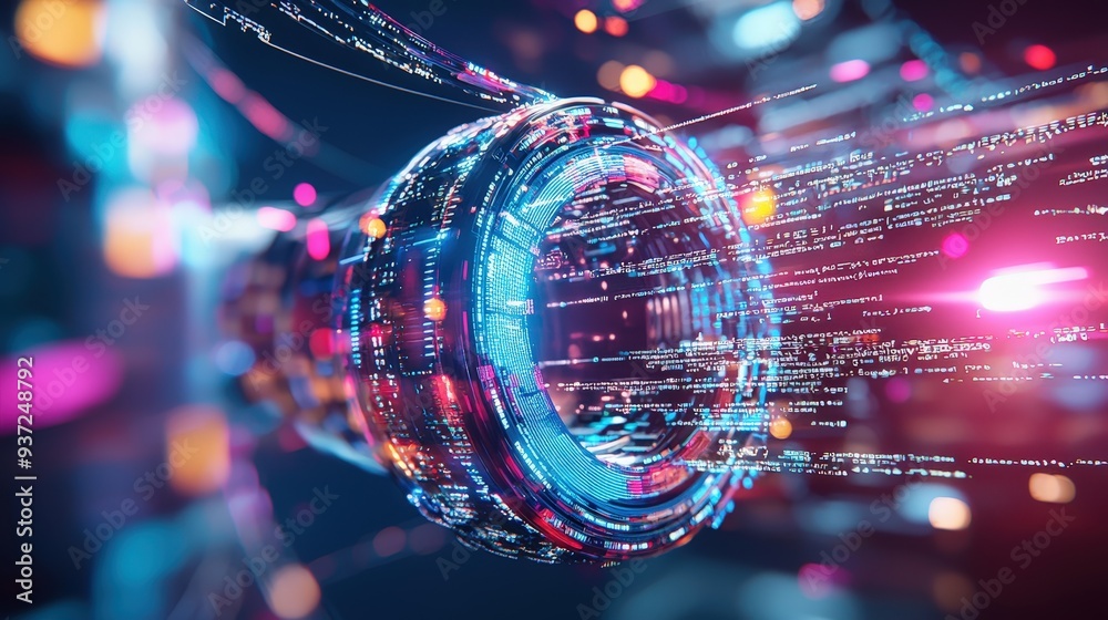 Artistic poster with abstract shapes representing different programming ...