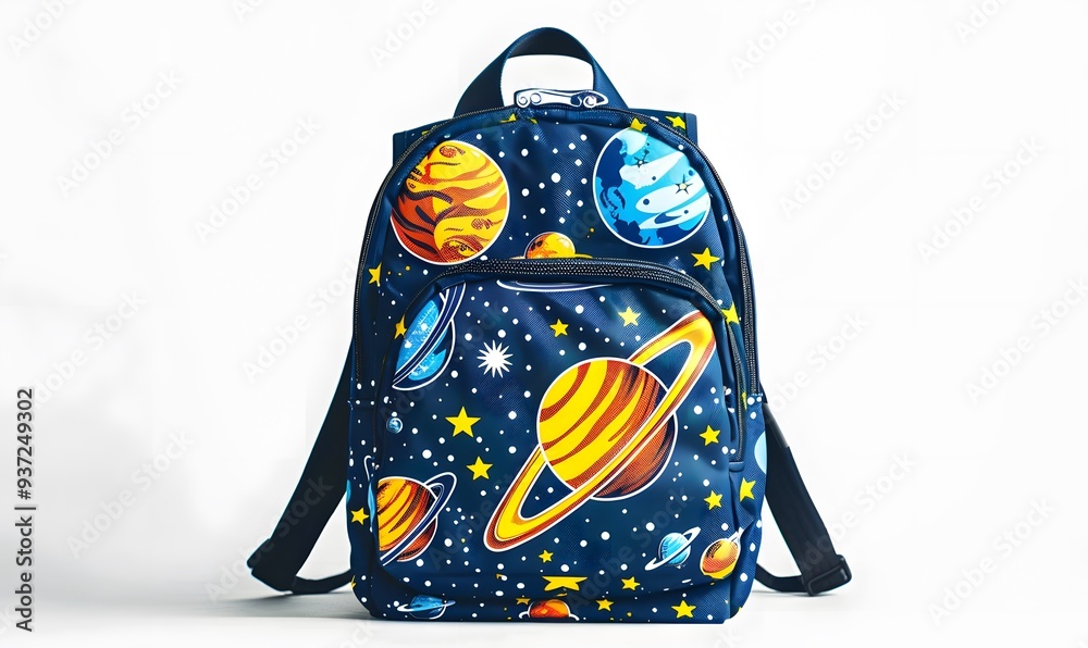 School backpack on white background. School backpack on white background.