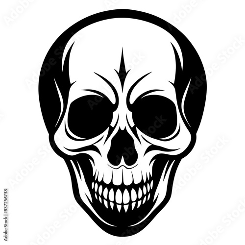 skull silhouette Black Vector