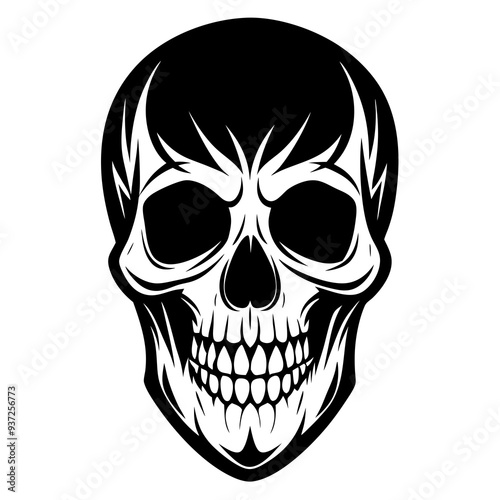 skull silhouette Black Vector