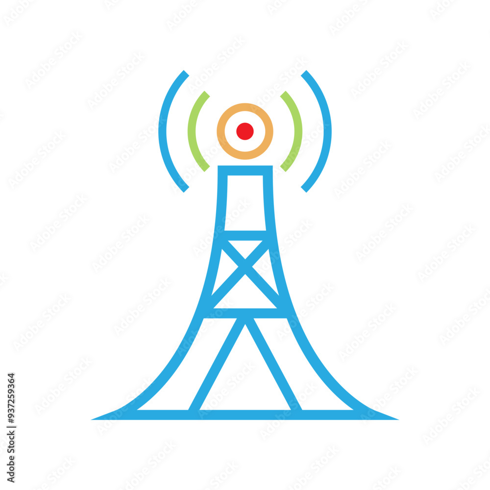 Signal icon logo design Signal icon logo design