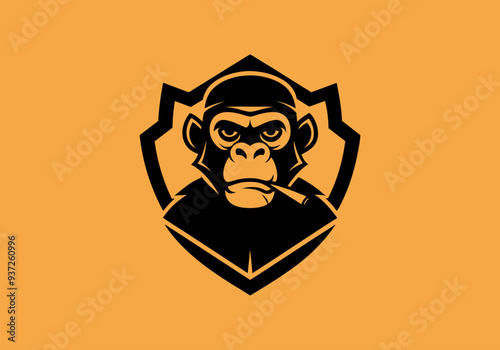 Angry Gorilla, animal, ape, big boss, bow tie, cigar, cigarette, club, esports, fitness, gaming, gorilla, gorilla head, gorilla logo, gym,  King Kong, kingkong, logo design,, gorill mafia, mafia,