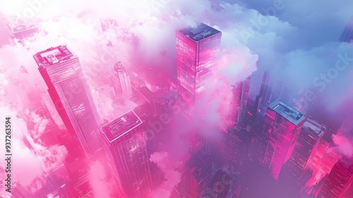 Pink Cityscape.