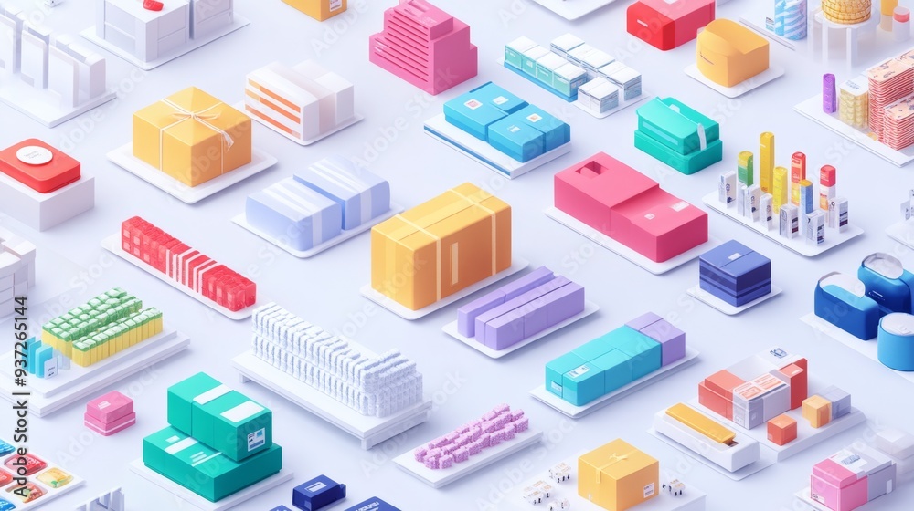 Colorful Boxes Pattern. Colorful Boxes Pattern.
