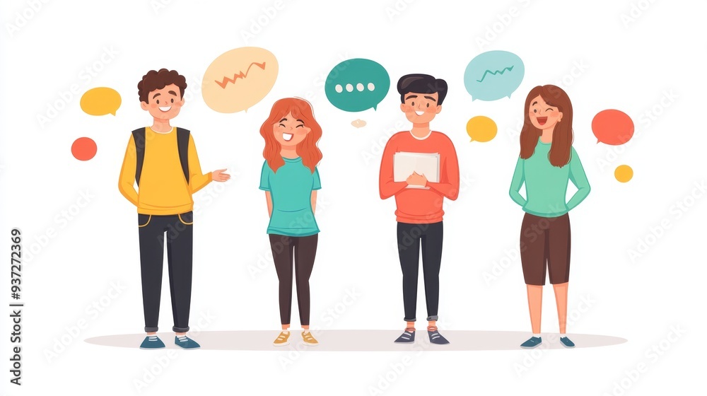 Obraz premium Friends Chatting.