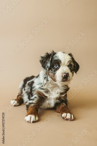 Canvas Print mini aussie puppies