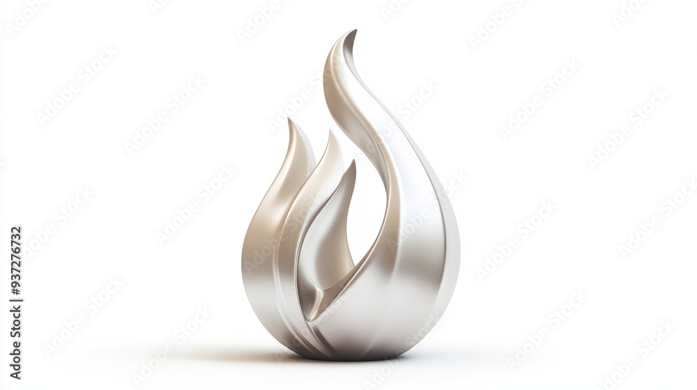 Silver Flame , Isolated On White Background, Perfect For Energy-Themed Designs And Dynamic Graphics . Generative ai Silver Flame , Isolated On White Background, Perfect For Energy-Themed Designs And Dynamic Graphics . Generative ai