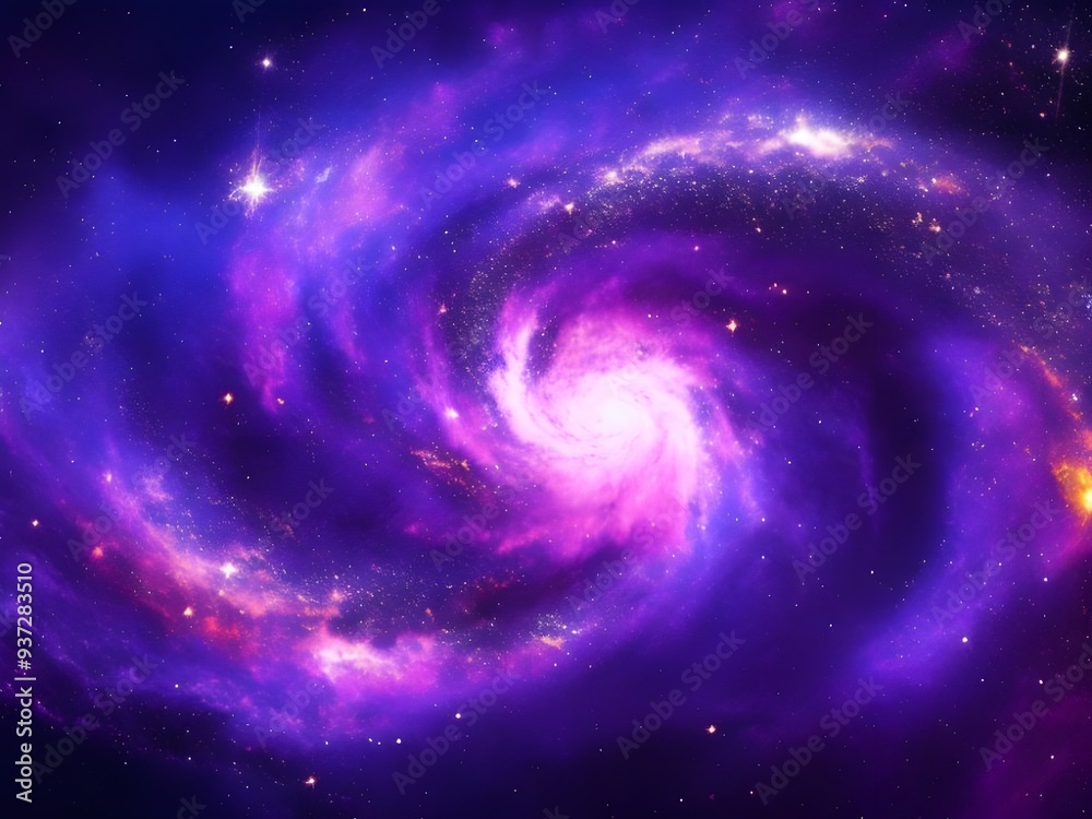 Galactic Spiral: Purple Vortex in the Cosmic Abyss Wallpaper background Galactic Spiral: Purple Vortex in the Cosmic Abyss Wallpaper background