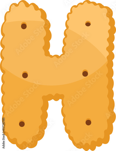 Biscuit Letter Alphabet Vector Element