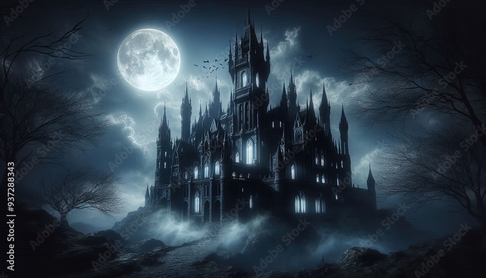Moonlit Gothic Castle Moonlit Gothic Castle
