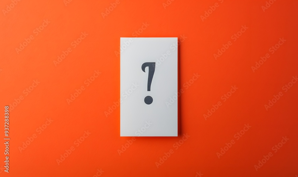 Note paper with exclamation mark on panoramic orange background. Note paper with exclamation mark on panoramic orange background.
