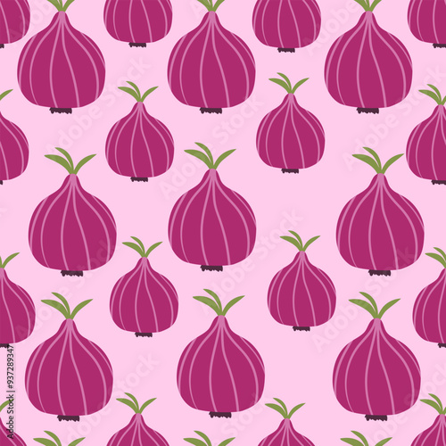 shallot seamless pattern illustration