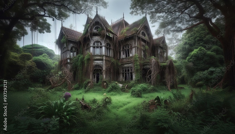 Haunted Manor in the Moonlight