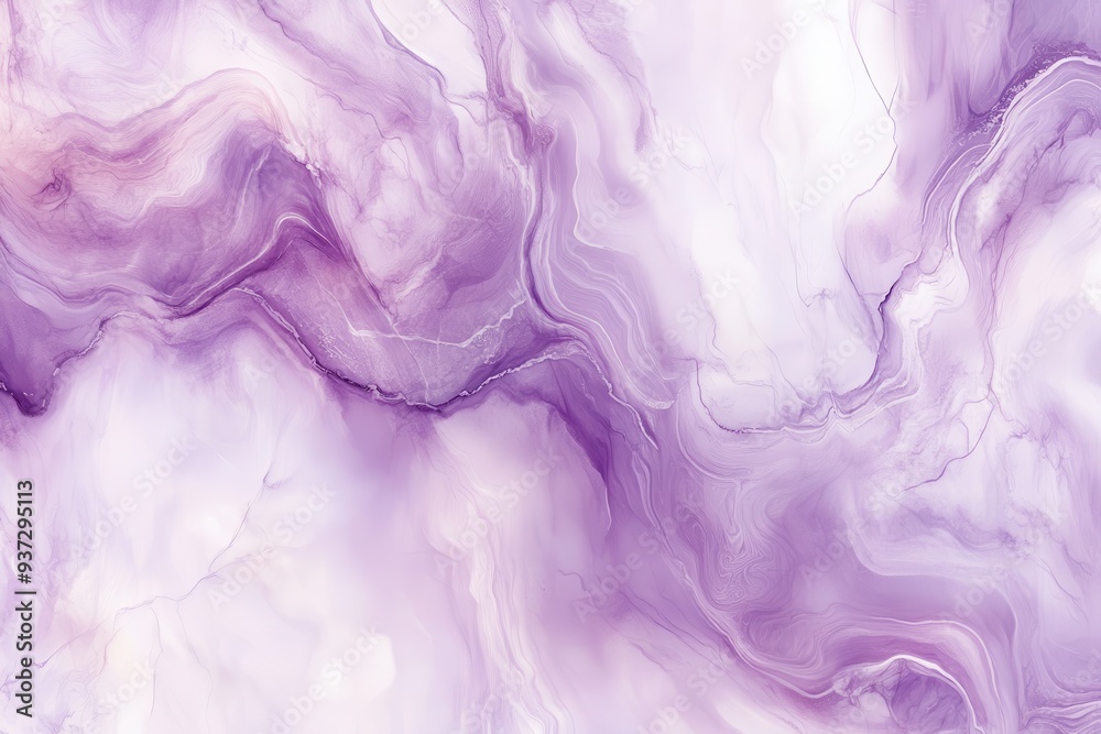 Fototapeta premium A soft, abstract purple marble texture with fluid lines and gentle gradients.
