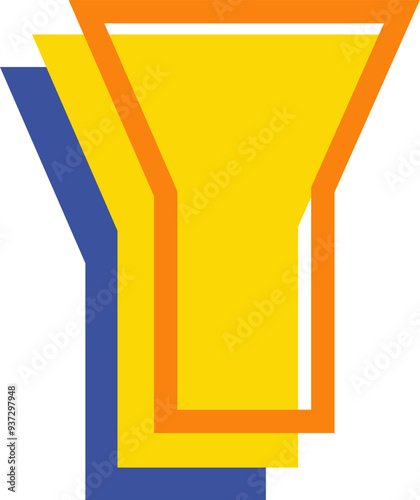 Bild auf Leinwand Pacman Game Style Letter Alphabet Vector Element