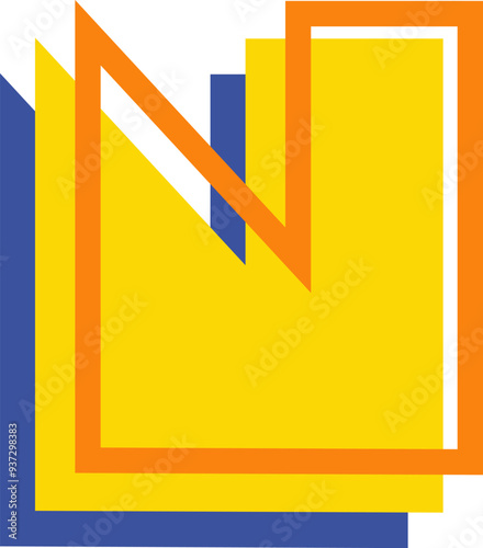 Bild auf Leinwand Pacman Game Style Letter Alphabet Vector Element