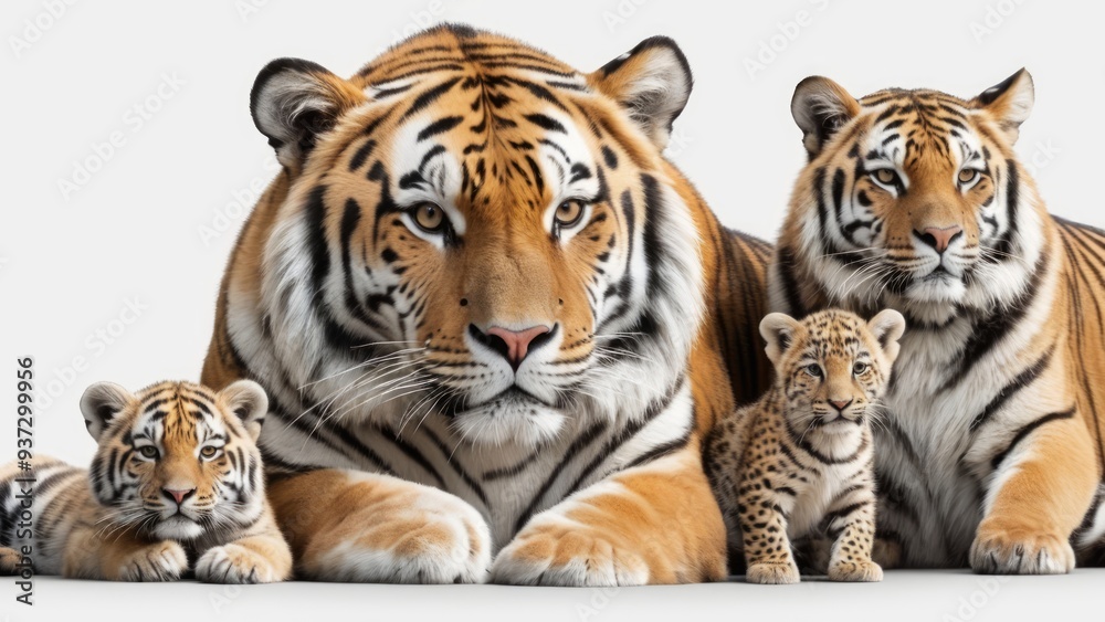 Obraz premium Bengal tiger isolatedn on white