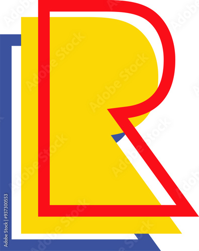 Pacman Game Style Letter Alphabet Vector Element