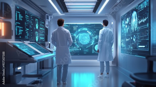 Futuristic Lab Interior.