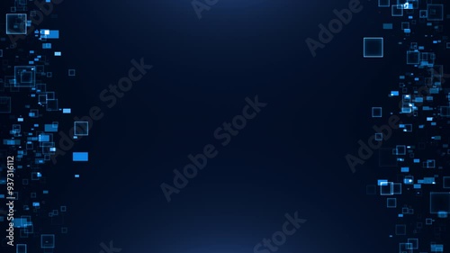 Technology tunnel digital business corporate abstract particles hex presentation broadcast background loop