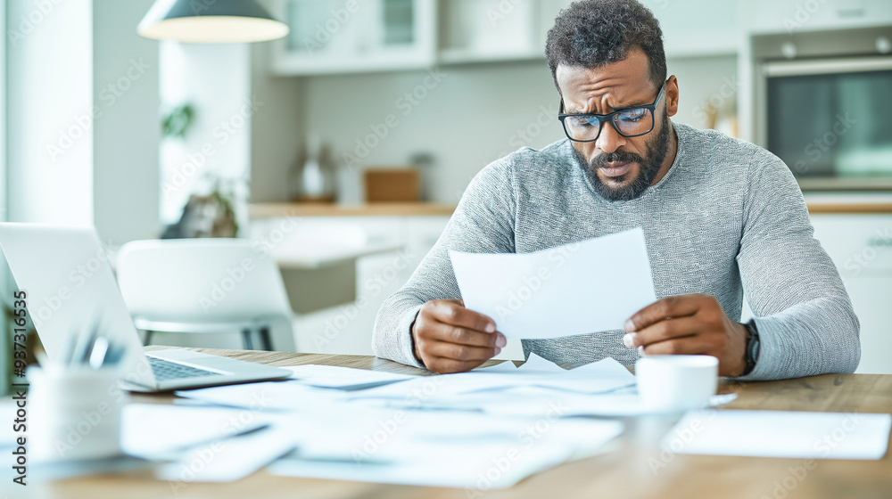 Man holding letter with tears in his eyes Man holding letter with tears in his eyes