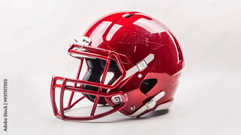 Fototapeta premium Football helmet on white.