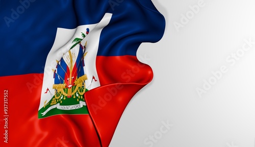 Haiti  flag background 3d image photo