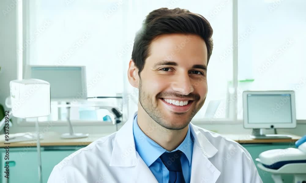 Confident Dentist in Modern Dental Clinic Confident Dentist in Modern Dental Clinic