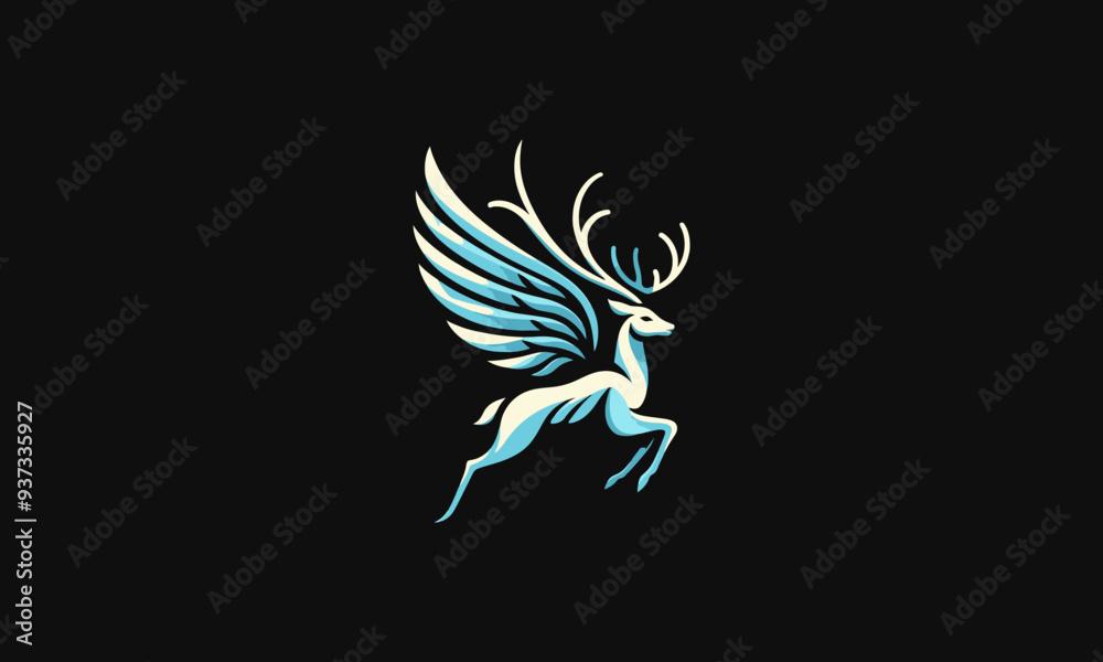 Obraz premium logo design of a deer vector illustration template