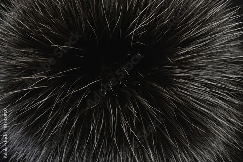 background and texture of black mink fur