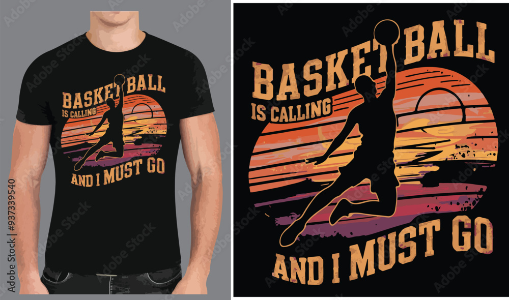 The basket ball is calling and I must go a unique T shirt design vector . The basket ball is calling and I must go a unique T shirt design vector .