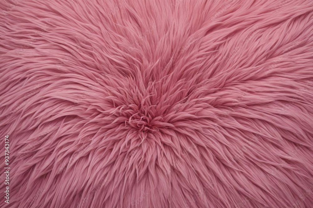 Fototapeta premium Pink sheepskin rug background