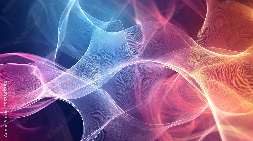 Abstract Background of Intertwined Glowing Waves Abstract Background of Intertwined Glowing Waves